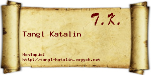 Tangl Katalin névjegykártya